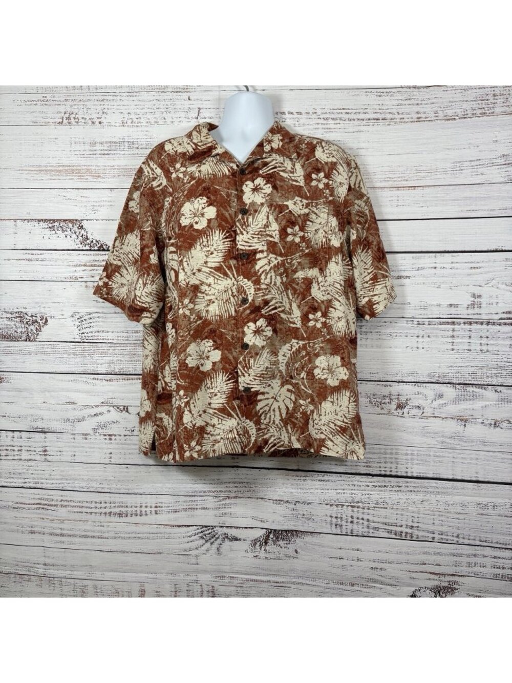 It’s 5 O’Clock Somewhere Margaritaville Silk Floral Short Sleeve Shirt